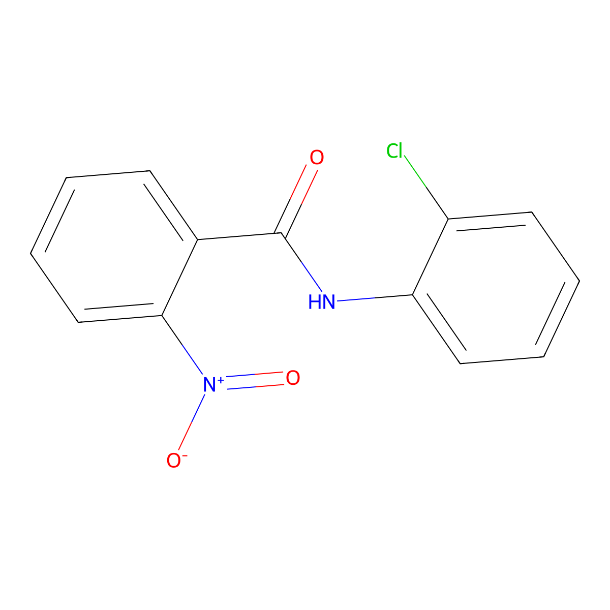 N-(2-chlorophenyl)-2-nitrobenzamide molecular structure, CAS 50622-99-6