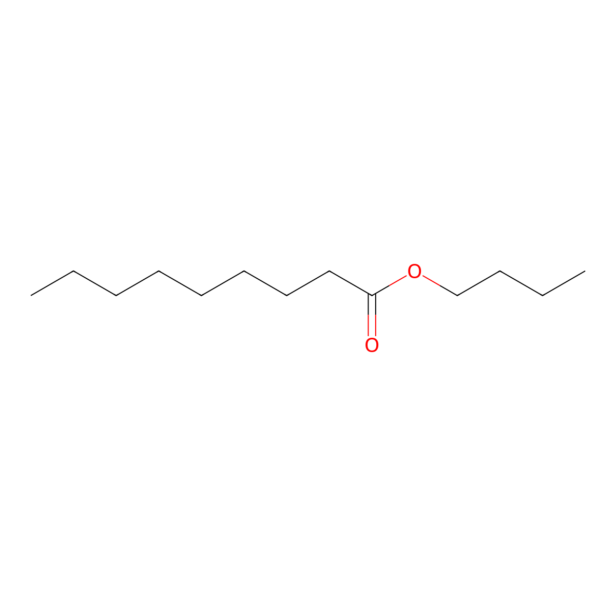 Butyl nonanoate molecular structure, CAS 50623-57-9