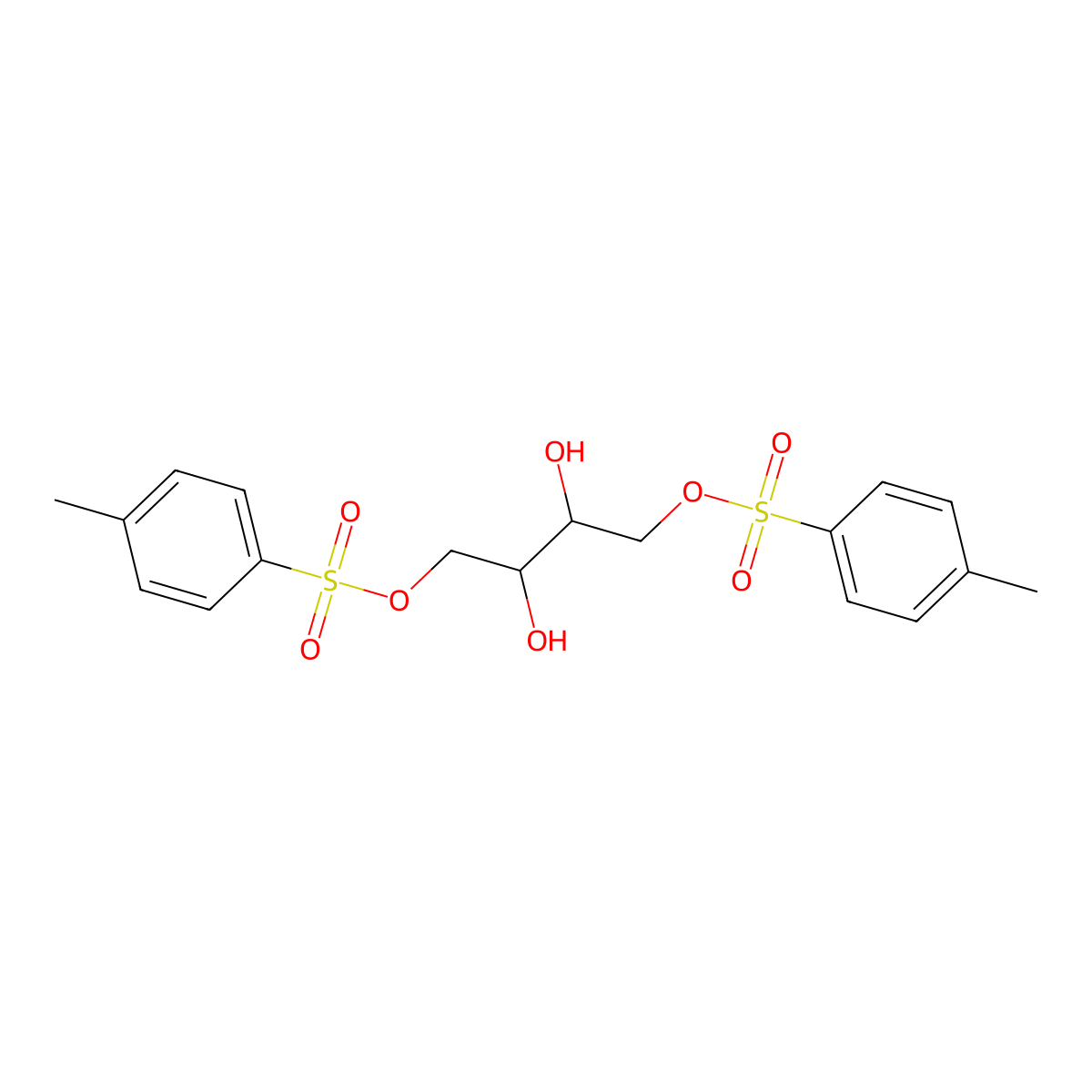 [2,3-Dihydroxy-4-(4-methylphenyl)sulfonyloxybutyl] 4-methylbenzenesulfonate molecular structure, CAS 50623-73-9