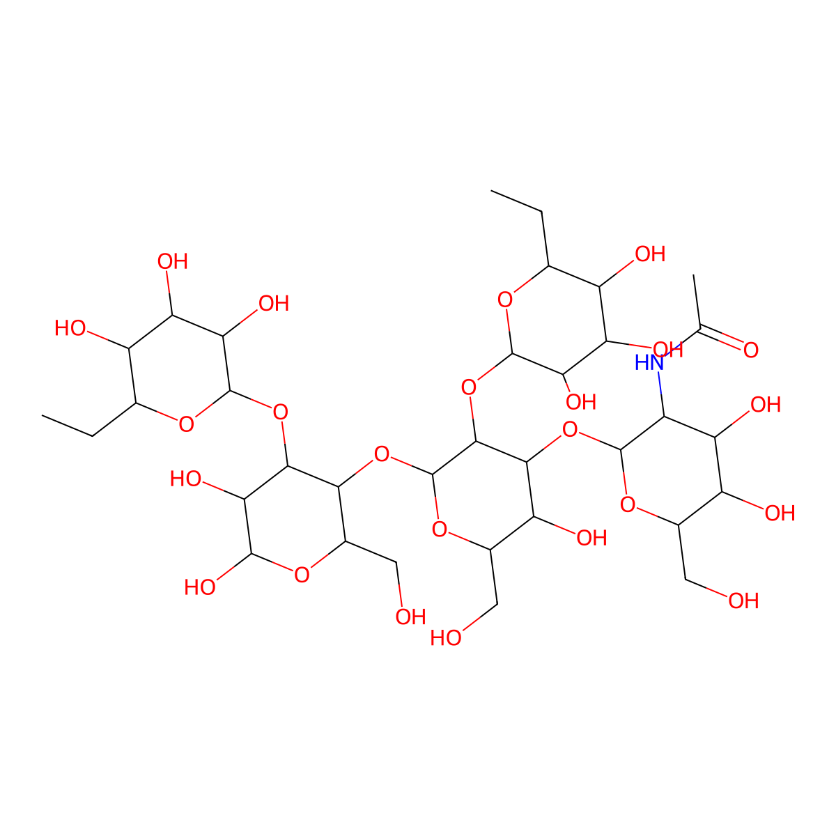 A-Pentasaccharide molecular structure, CAS 50624-46-9
