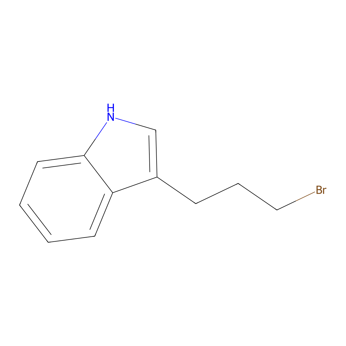 3-(3-bromopropyl)-1H-indole molecular structure, CAS 50624-65-2