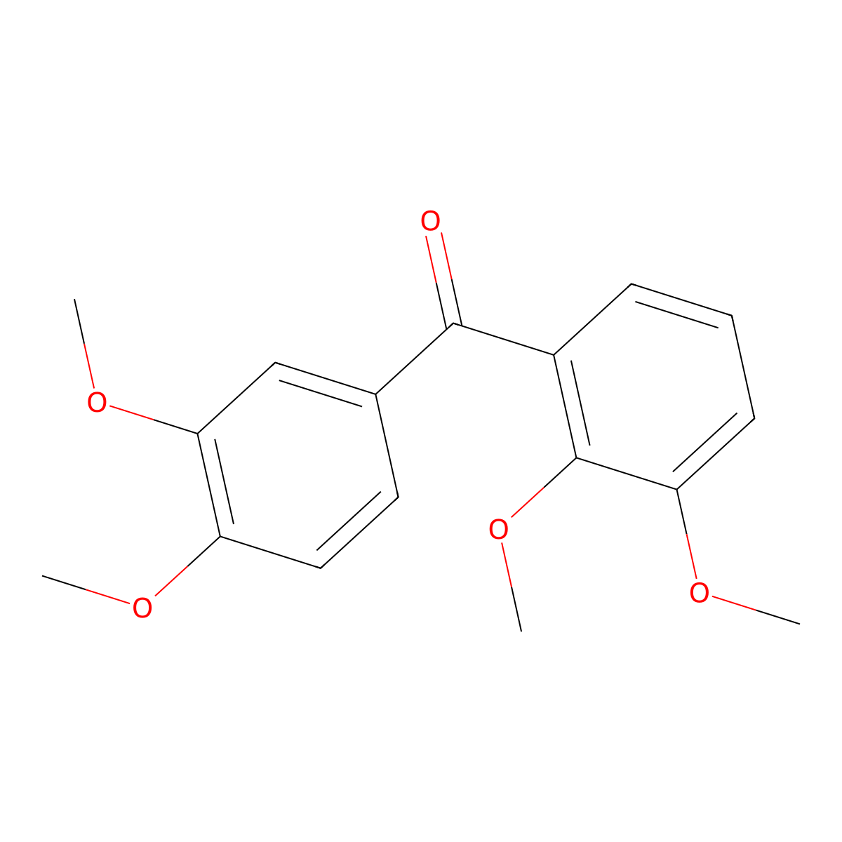 2,3,3',4'-Tetramethoxybenzophenone molecular structure, CAS 50625-53-1
