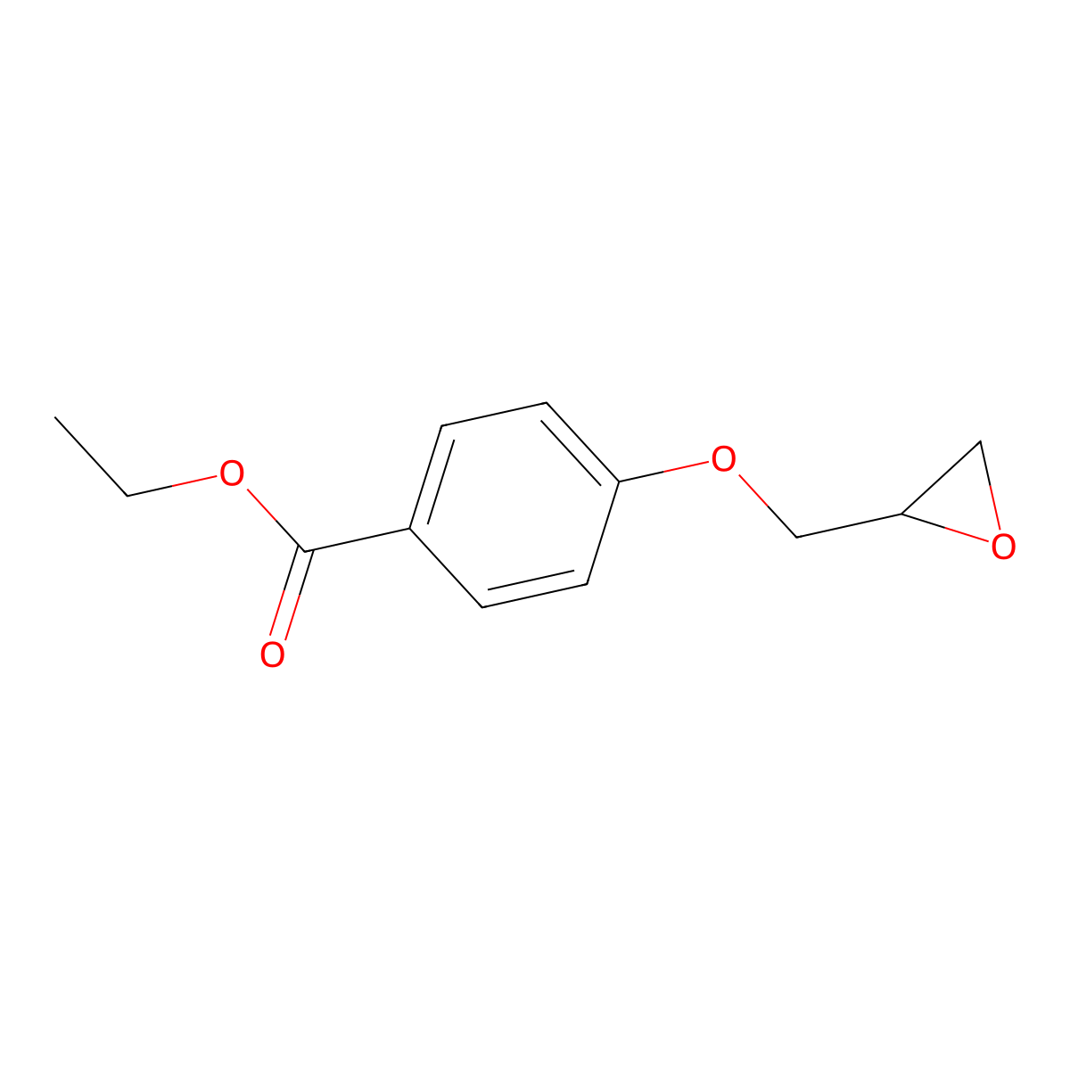Ethyl 4-(oxiran-2-ylmethoxy)benzoate molecular structure, CAS 50625-94-0