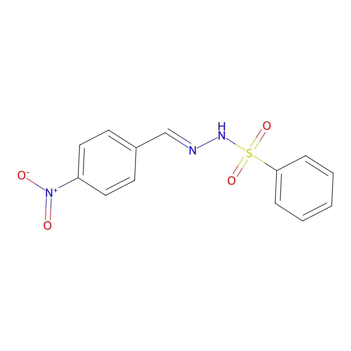 N'-[(E)-(4-nitrophenyl)methylidene]benzenesulfonohydrazide molecular structure, CAS 50626-29-4