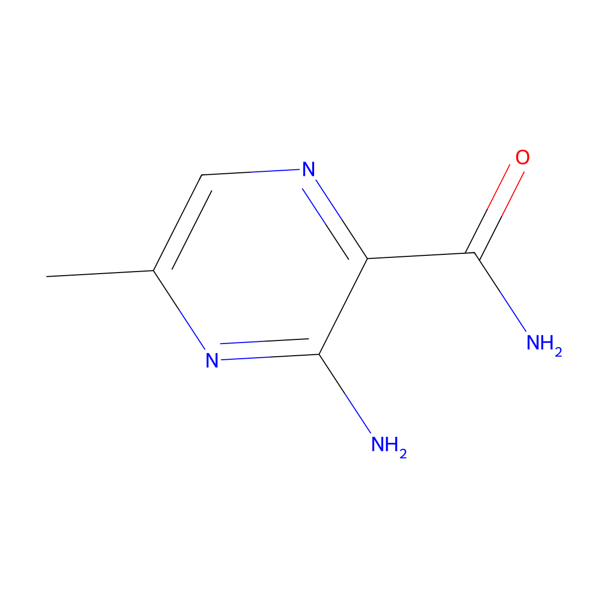 3-Amino-5-methylpyrazine-2-carboxamide molecular structure, CAS 50627-49-1