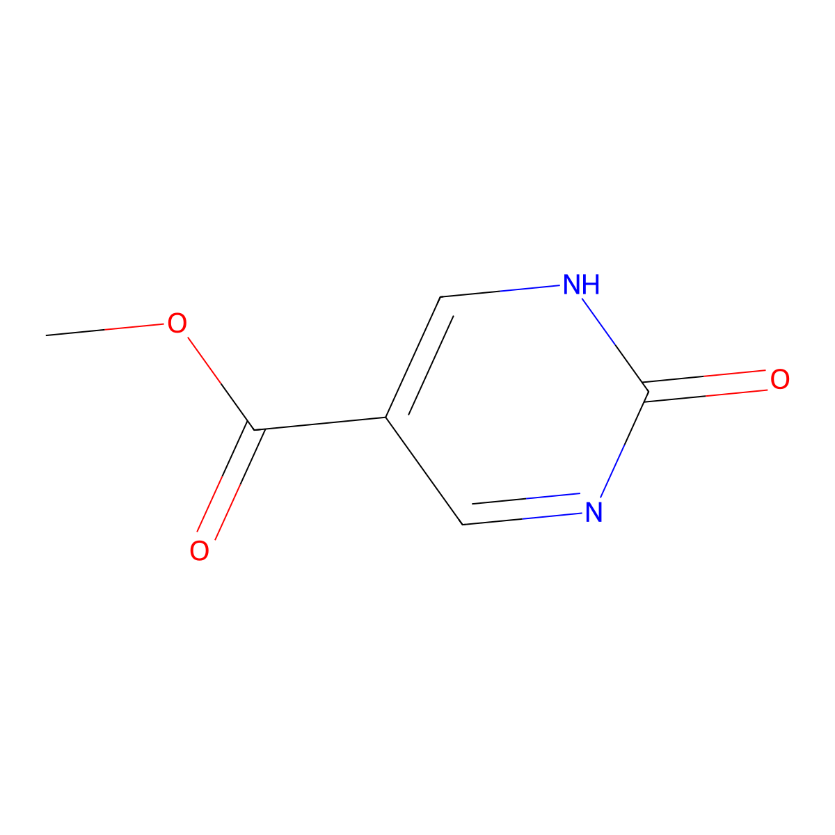 Methyl 2-oxo-1,2-dihydropyrimidine-5-carboxylate molecular structure, CAS 50628-34-7