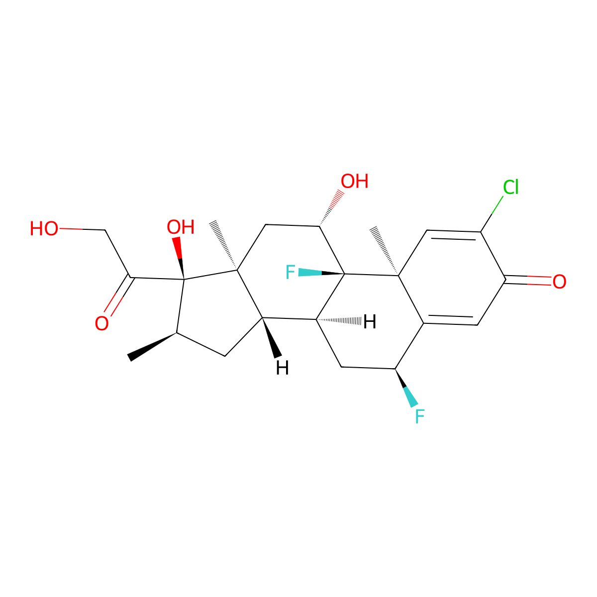 Halometasone molecular structure, CAS 50629-82-8