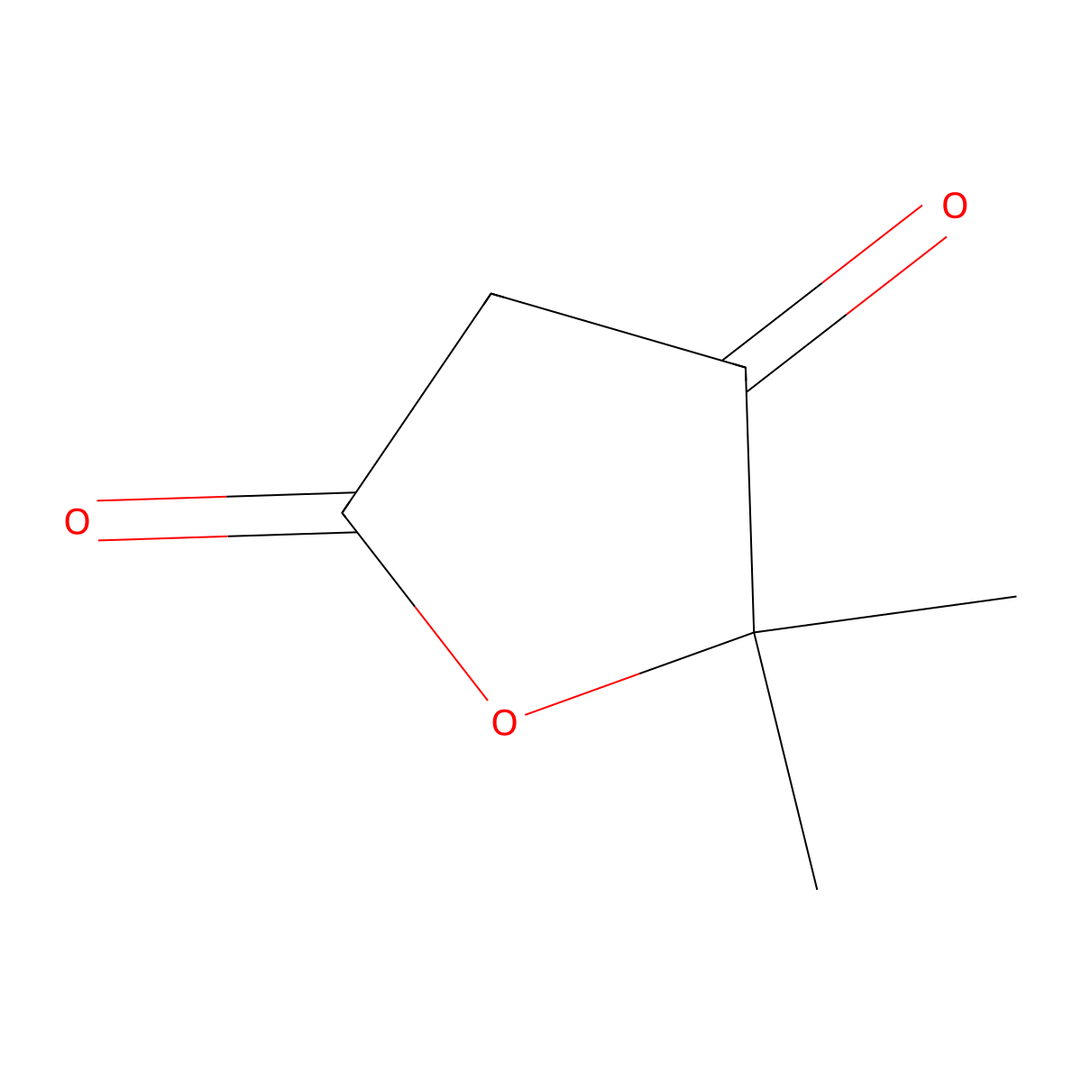 5,5-Dimethyl-2,4(3H,5H)-furandione molecular structure, CAS 50630-62-1
