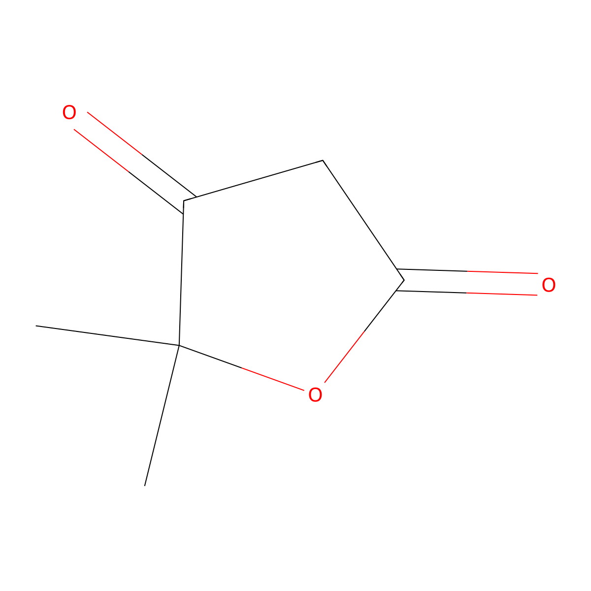 5,5-Dimethyl-2,4(3H,5H)-furandione molecular structure, CAS 50630-62-1