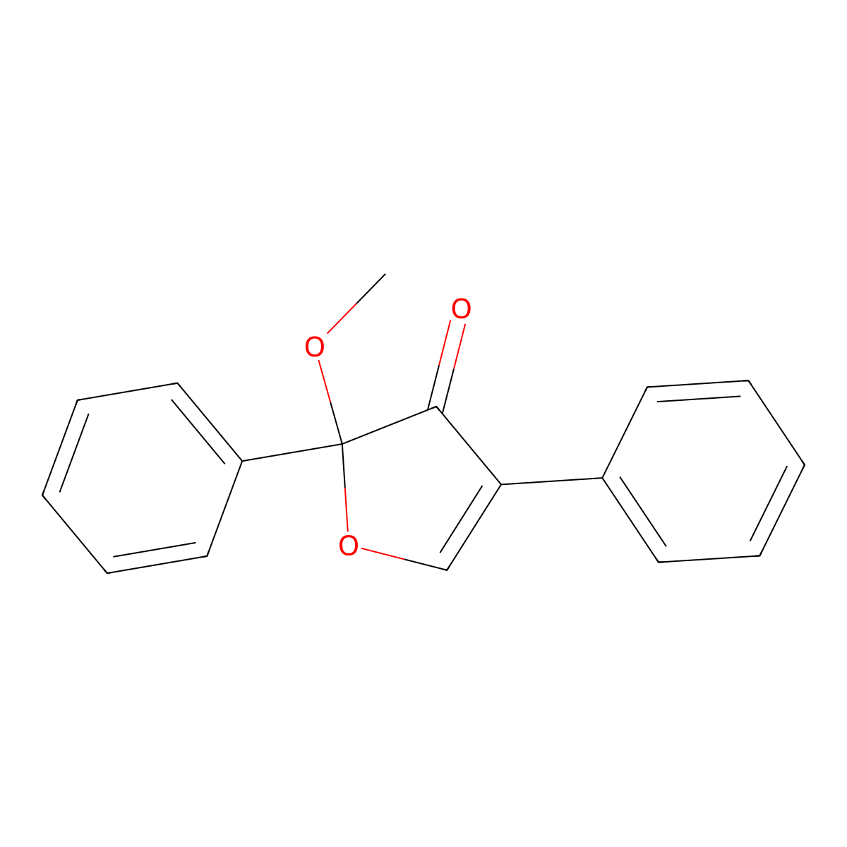 2-Methoxy-2,4-diphenyl-3(2H)-furanone molecular structure, CAS 50632-57-0