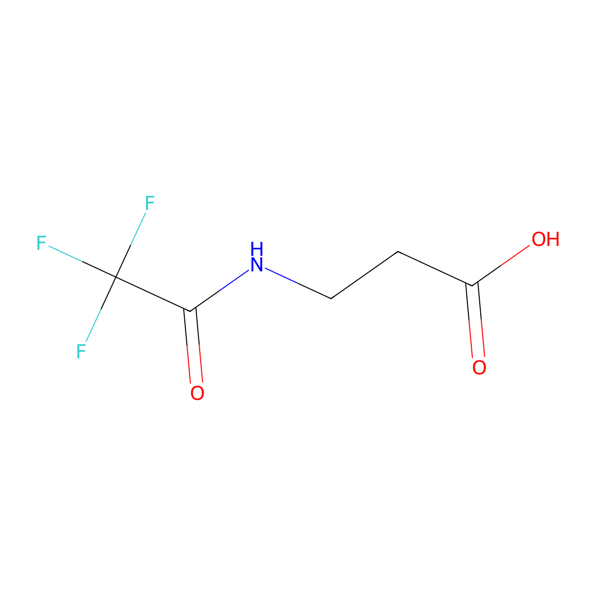 3-(Trifluoroacetamido)propanoic acid molecular structure, CAS 50632-82-1