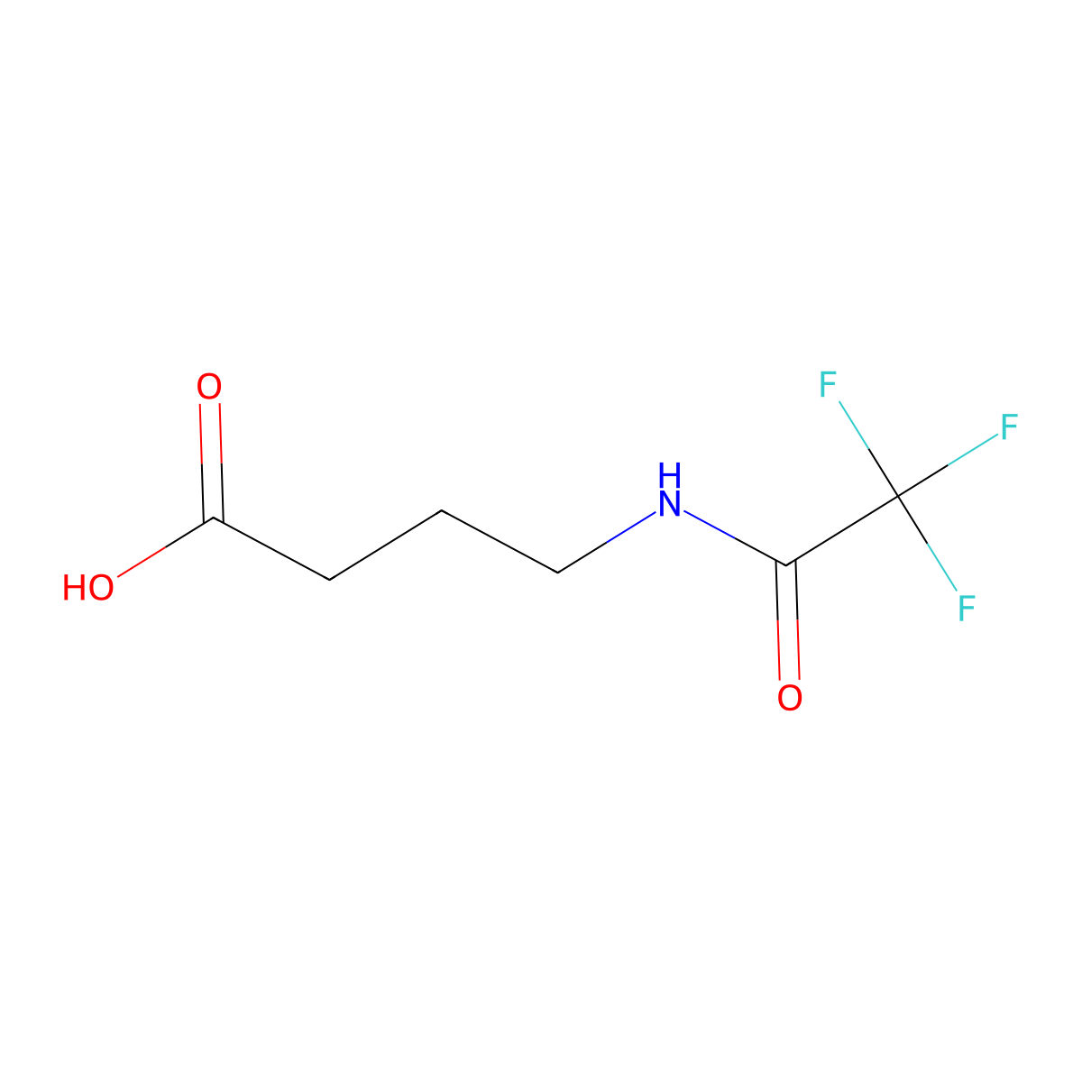 4-(2,2,2-Trifluoroacetamido)butanoic acid molecular structure, CAS 50632-83-2