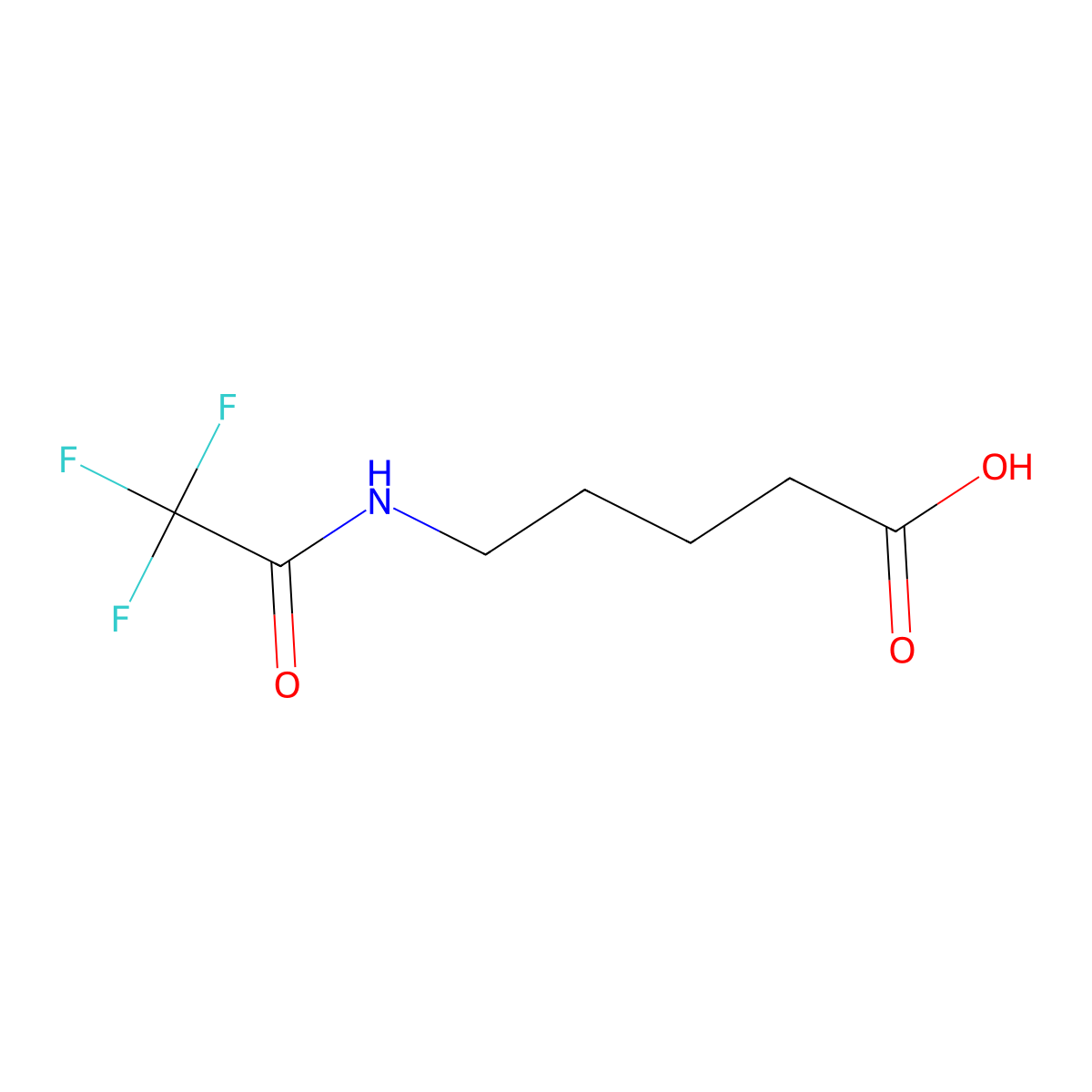 5-((2,2,2-Trifluoroacetyl)amino)pentanoic acid molecular structure, CAS 50632-84-3