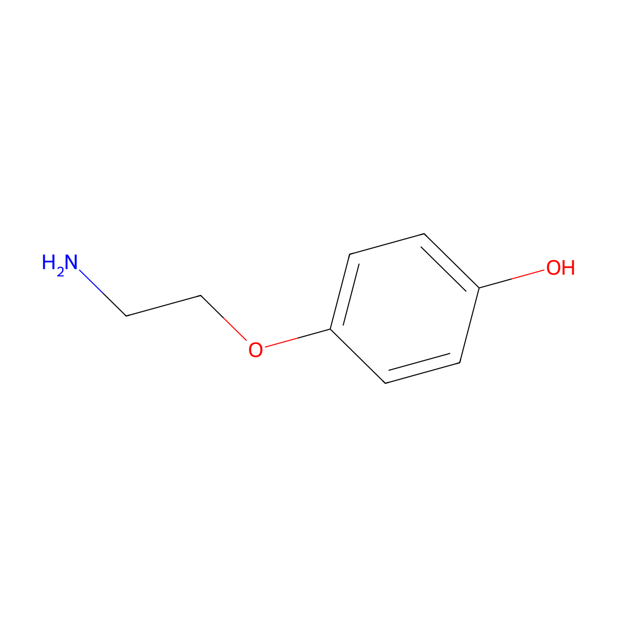 4-(2-Aminoethoxy)phenol molecular structure, CAS 50634-76-9