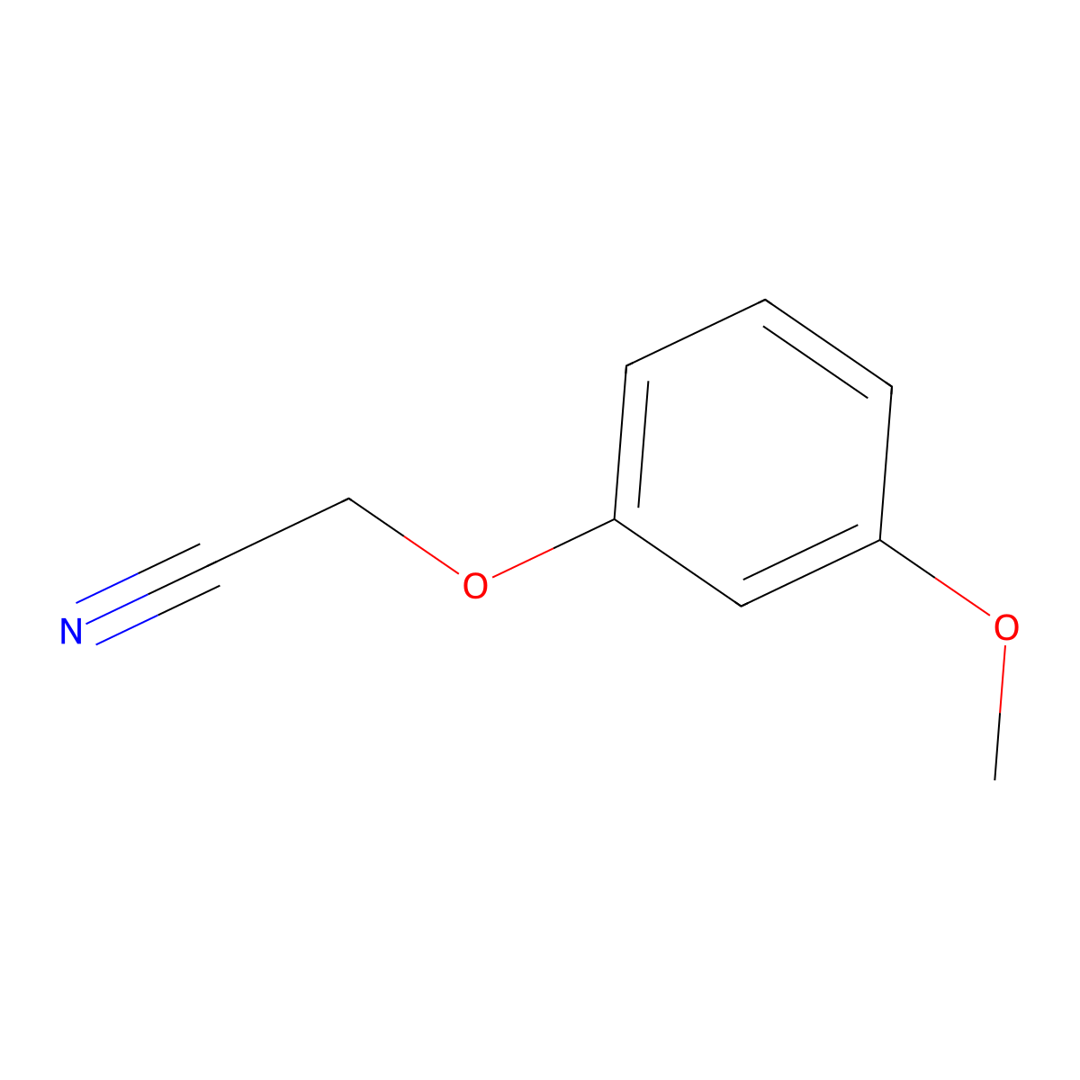 2-(3-Methoxyphenoxy)acetonitrile molecular structure, CAS 50635-23-9