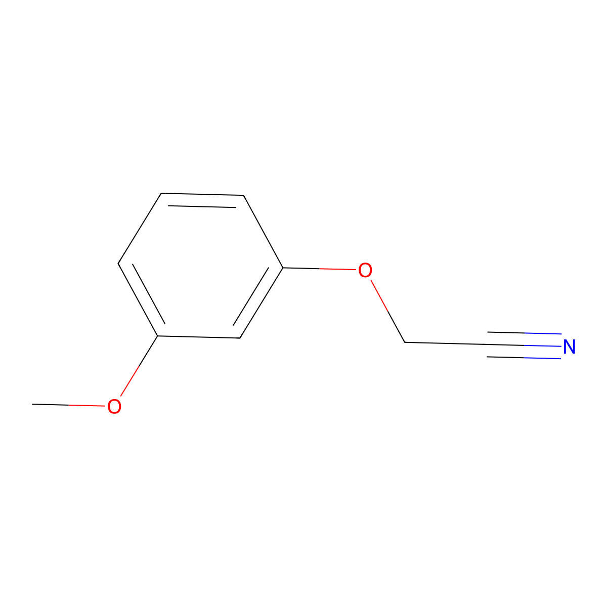 2-(3-Methoxyphenoxy)acetonitrile molecular structure, CAS 50635-23-9