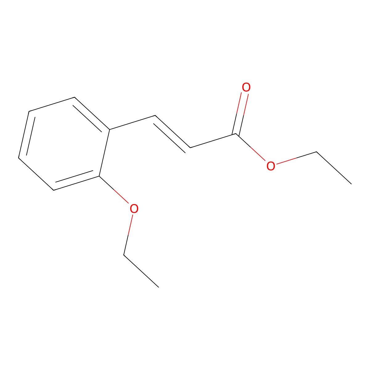 2-Propenoic acid, 3-(2-ethoxyphenyl)-, ethyl ester molecular structure, CAS 50636-22-1