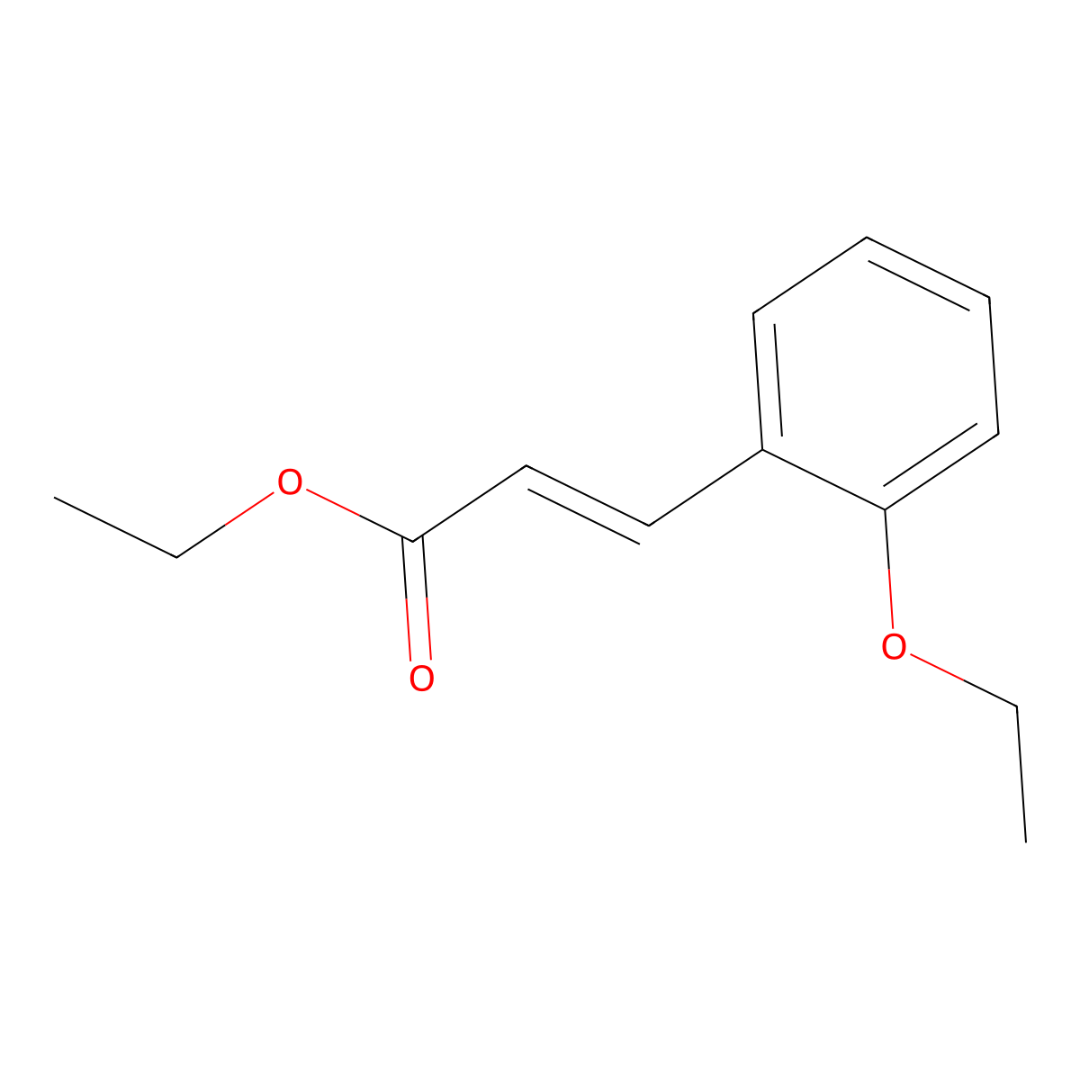 2-Propenoic acid, 3-(2-ethoxyphenyl)-, ethyl ester molecular structure, CAS 50636-22-1