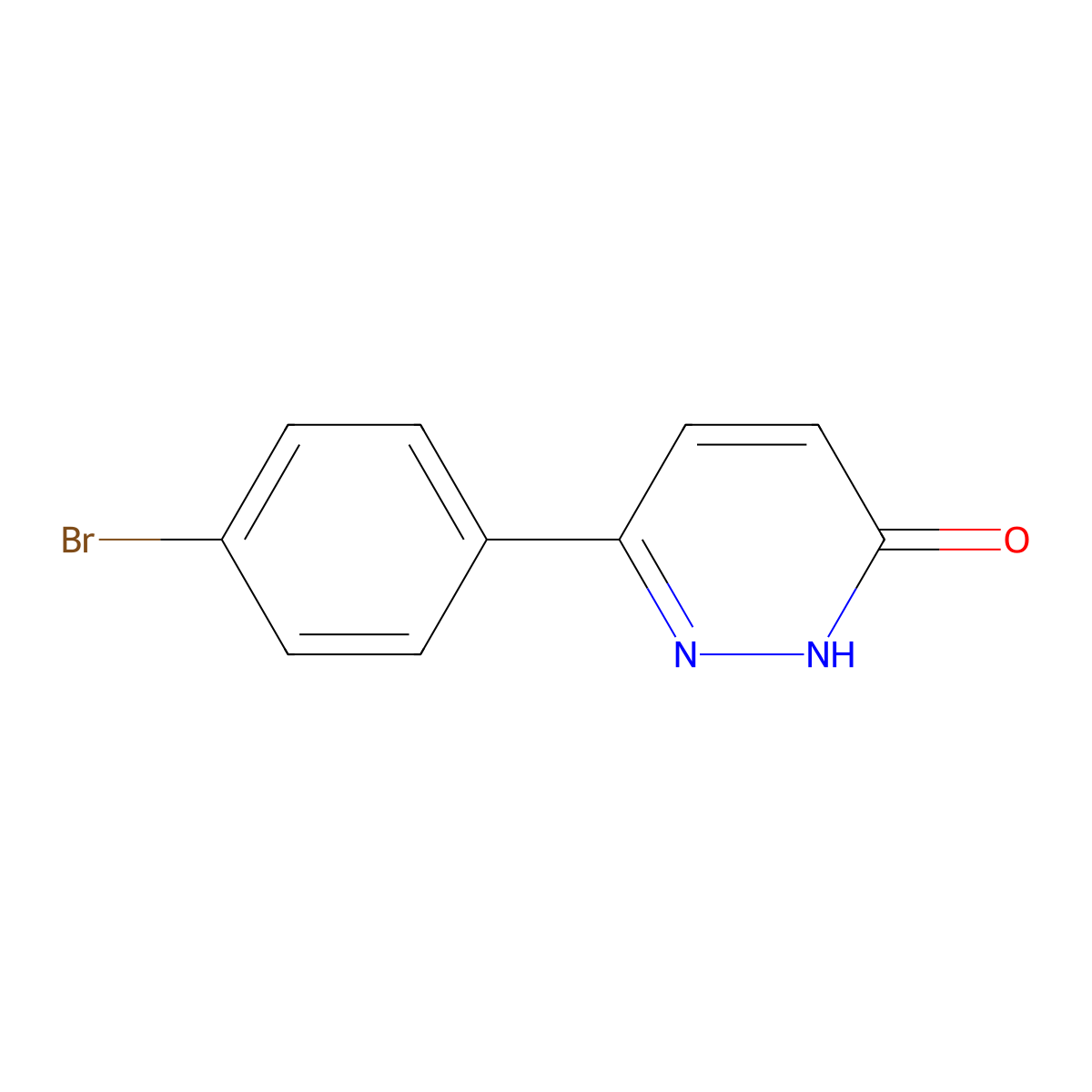 6-(4-Bromophenyl)-2,3-dihydropyridazin-3-one molecular structure, CAS 50636-57-2