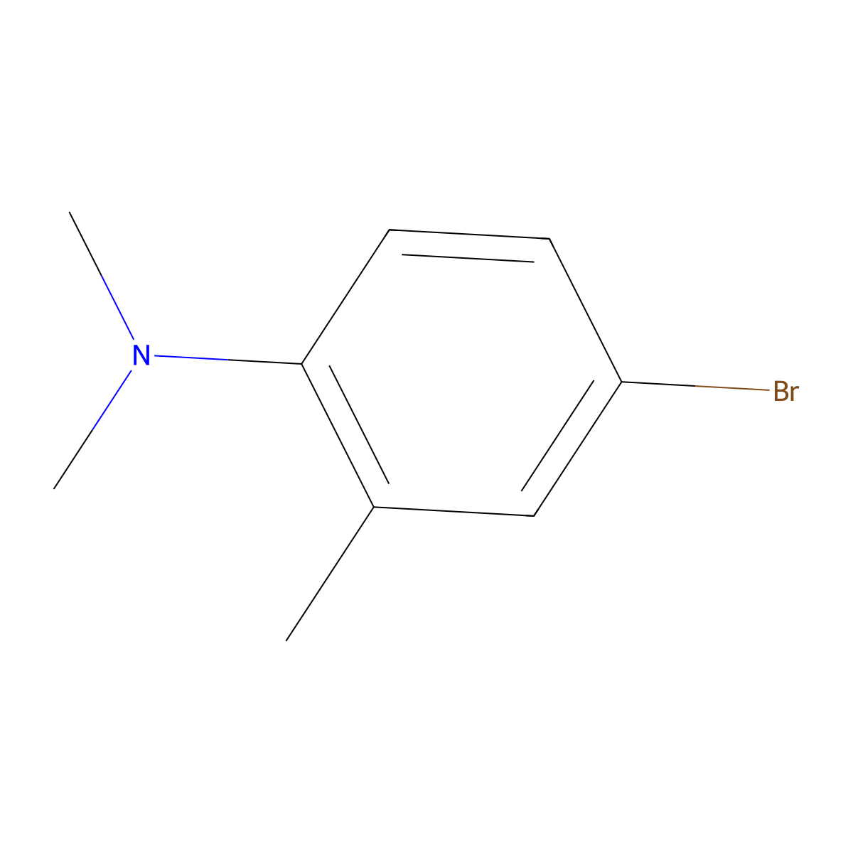 4-Bromo-2,N,N-trimethylaniline molecular structure, CAS 50638-49-8