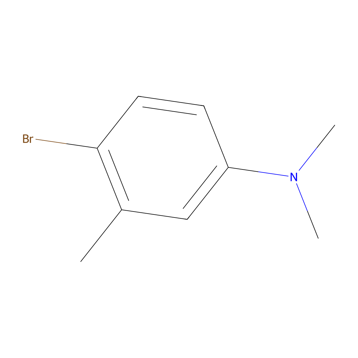 4-Bromo-N,N,3-trimethylaniline molecular structure, CAS 50638-50-1