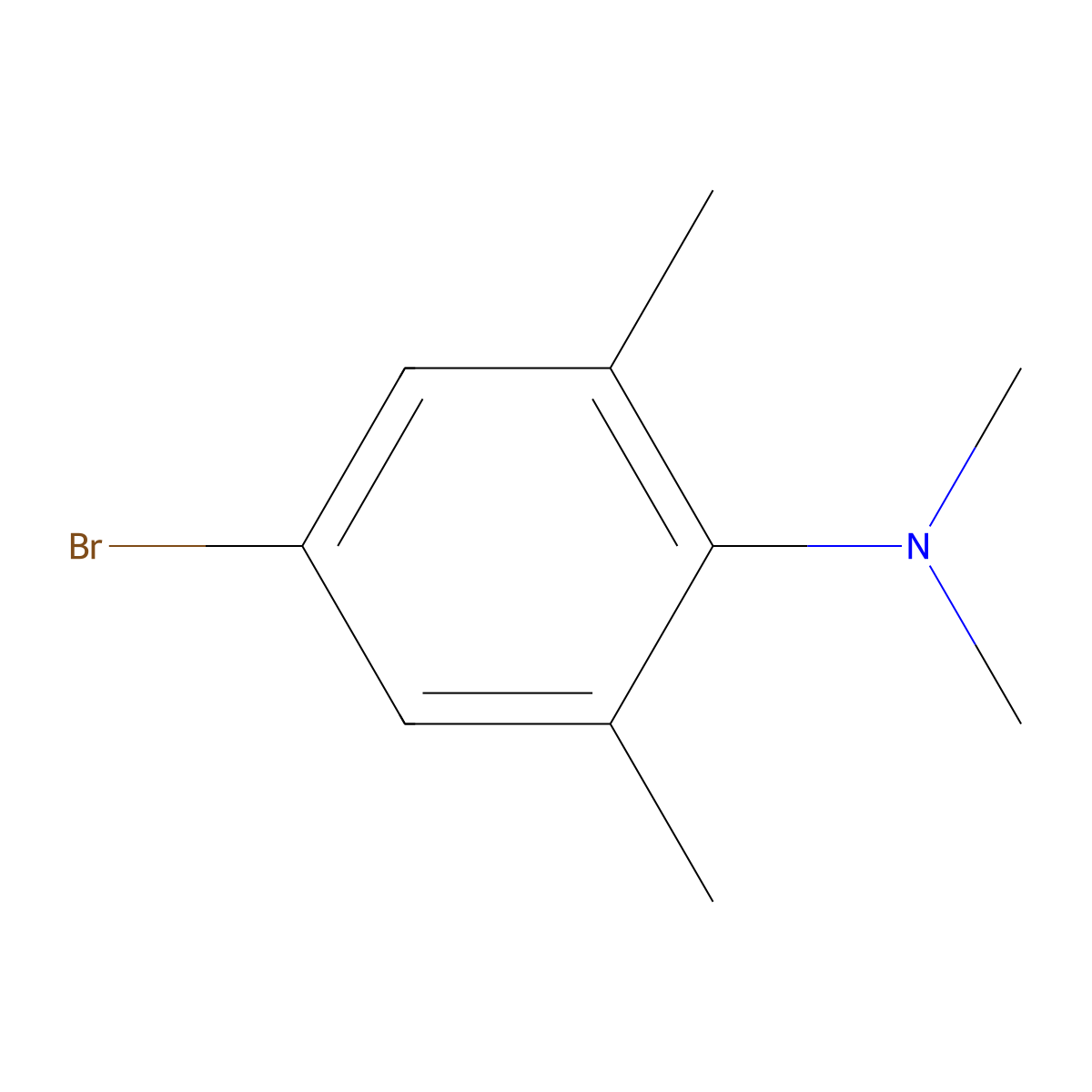 4-bromo-N,N,2,6-tetramethylaniline molecular structure, CAS 50638-54-5