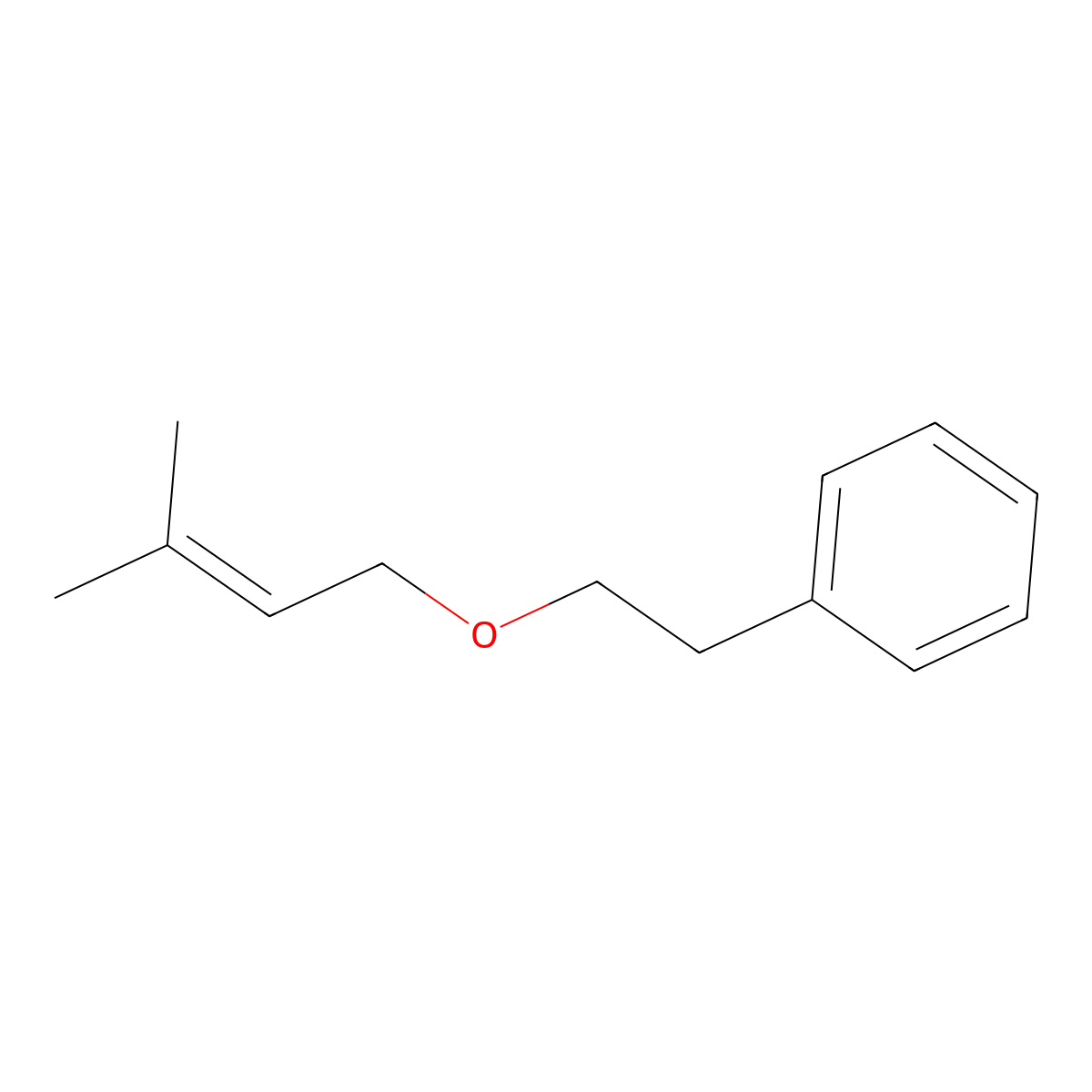Benzene, [2-[(3-methyl-2-buten-1-yl)oxy]ethyl]- molecular structure, CAS 50638-95-4