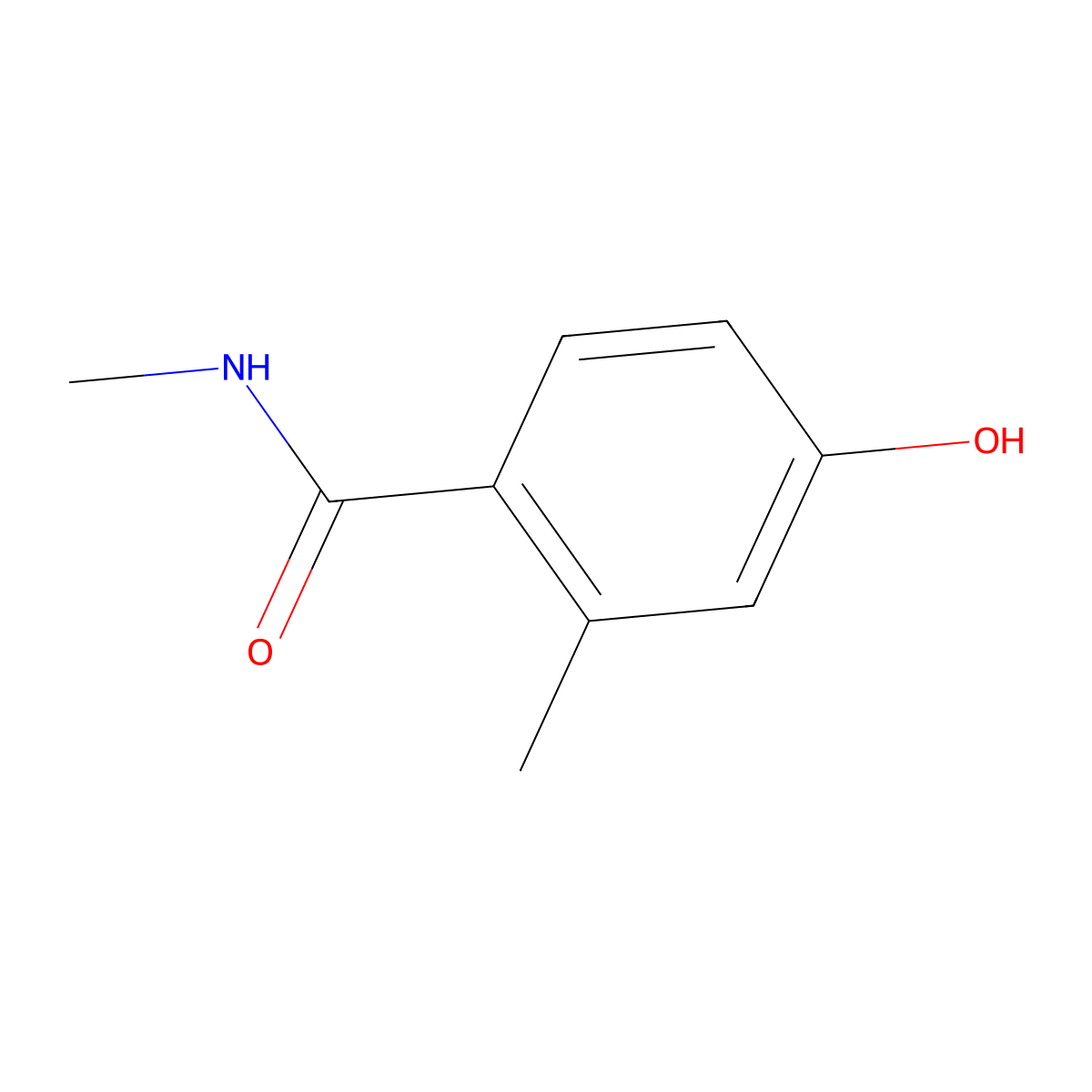 4-Hydroxy-N,2-dimethylbenzamide molecular structure, CAS 50639-10-6