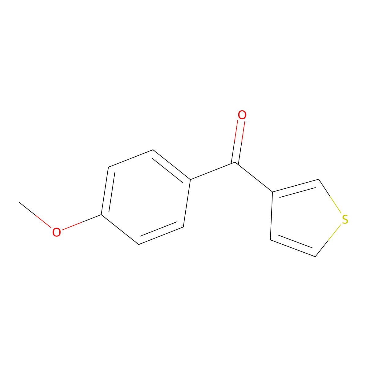 (4-Methoxyphenyl)(thiophen-3-yl)methanone molecular structure, CAS 5064-00-6