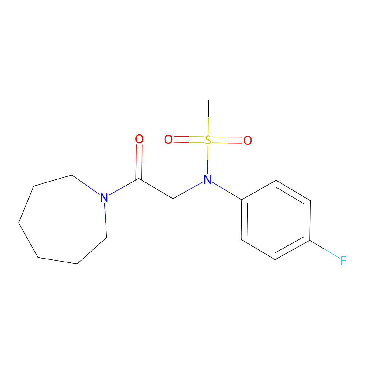 N-[2-(azepan-1-yl)-2-oxoethyl]-N-(4-fluorophenyl)methanesulfonamide molecular structure, CAS 506417-22-7