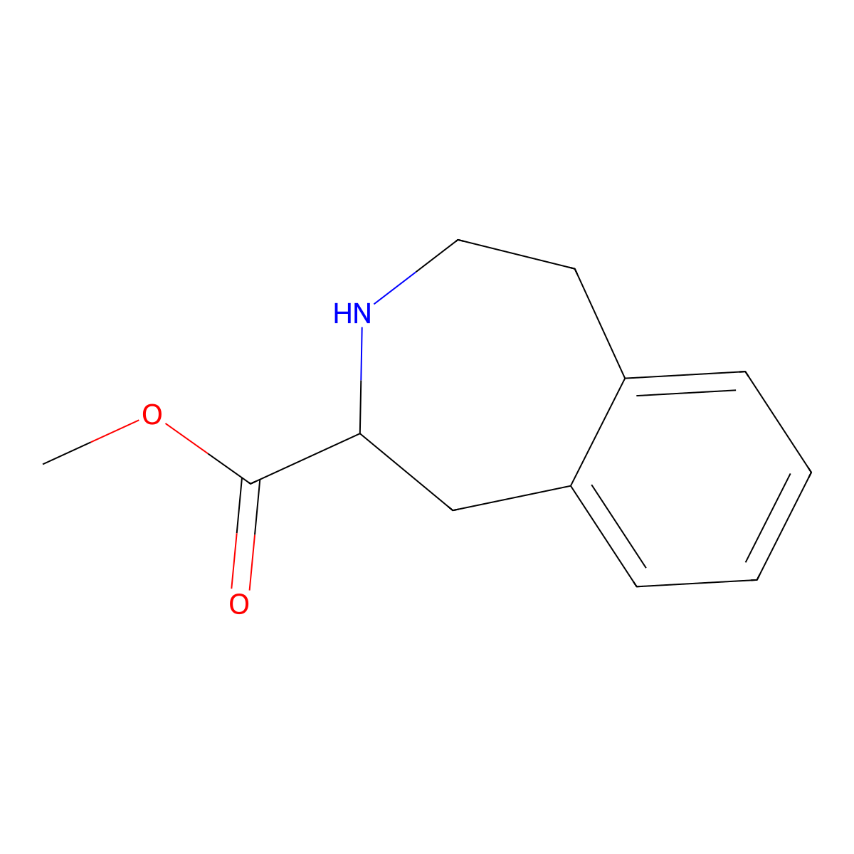 Methyl 2,3,4,5-tetrahydro-1H-benzo[d]azepine-2-carboxylate molecular structure, CAS 506418-10-6