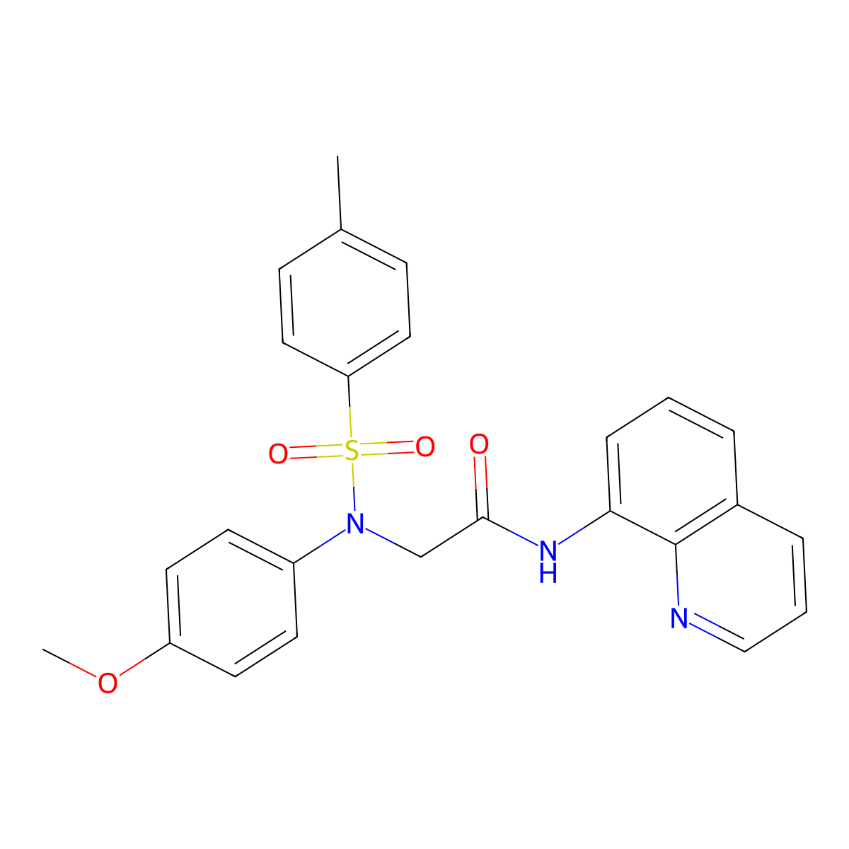 2-{(4-methoxyphenyl)[(4-methylphenyl)sulfonyl]amino}-N-(8-quinolyl)acetamide molecular structure, CAS 506418-68-4