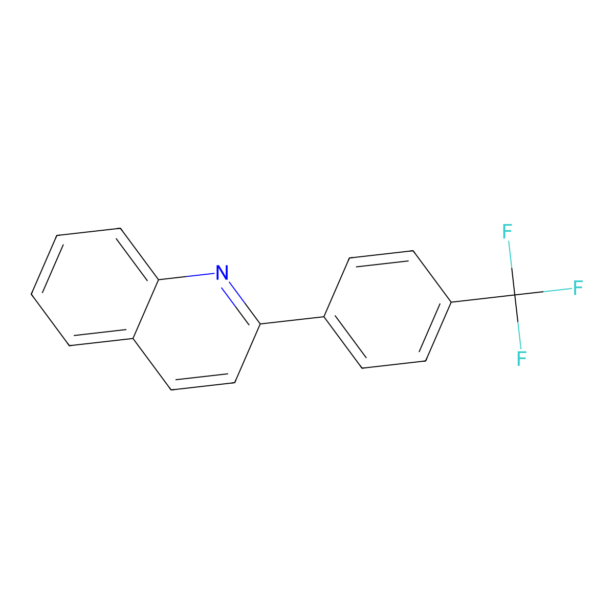 2-(4-(Trifluoromethyl)phenyl)quinoline molecular structure, CAS 506421-62-1