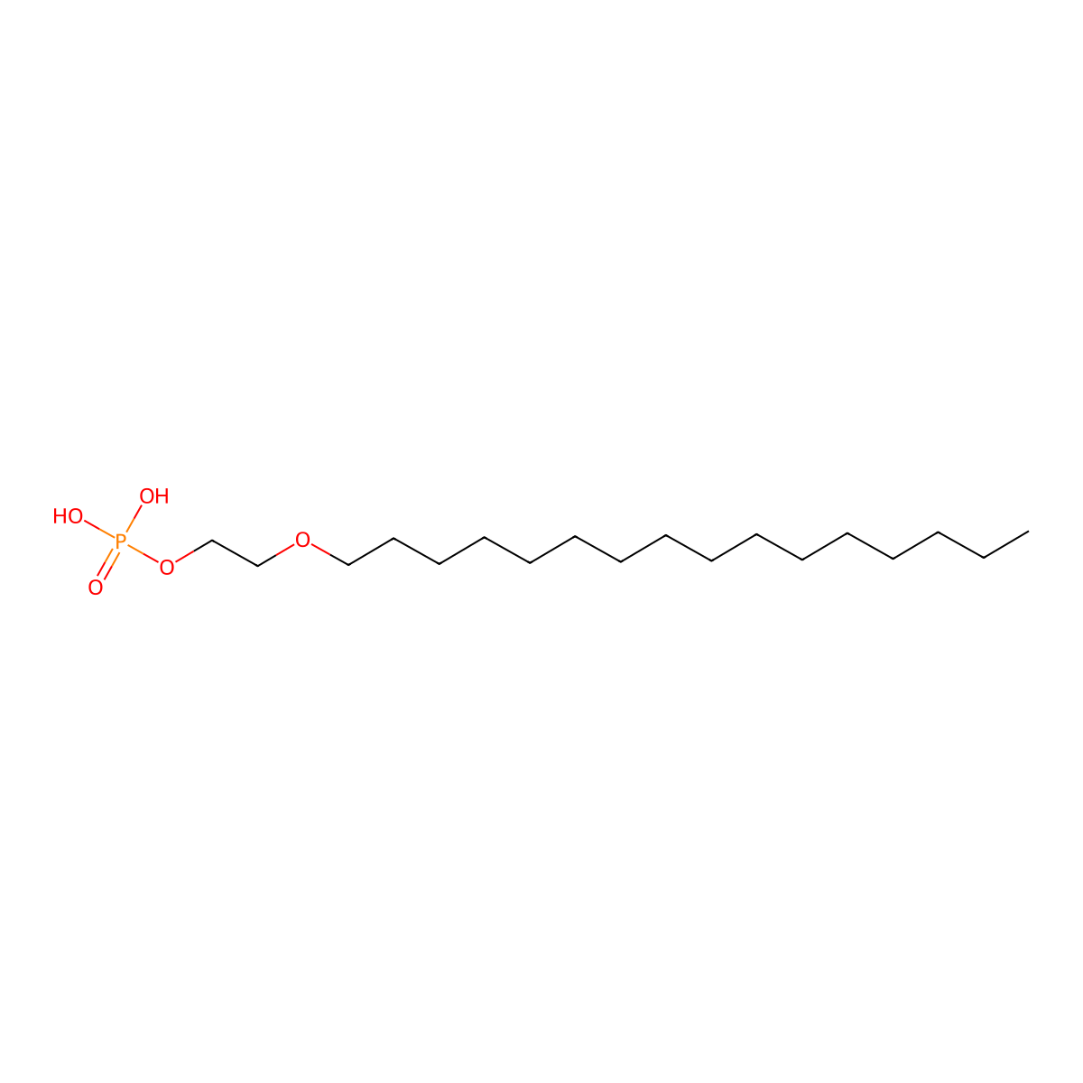 2-Hexadecoxyethyl dihydrogen phosphate molecular structure, CAS 50643-20-4
