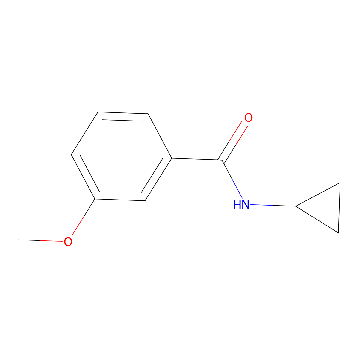 N-cyclopropyl-3-methoxybenzamide molecular structure, CAS 506436-61-9