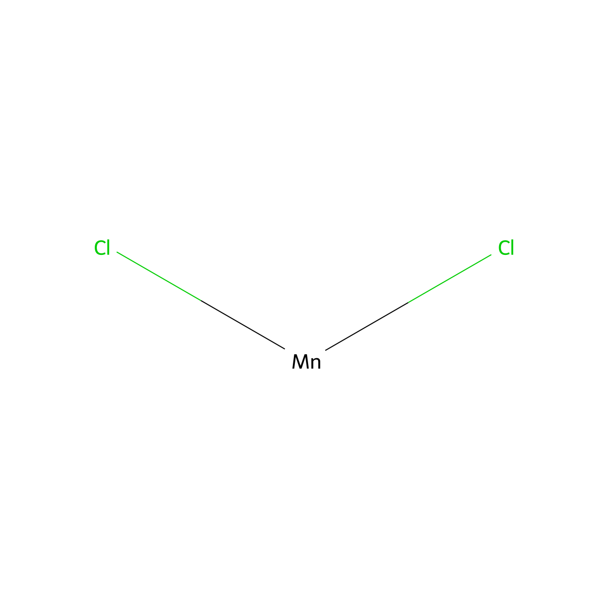 Manganese (II) chloride molecular structure, CAS 50646-06-5