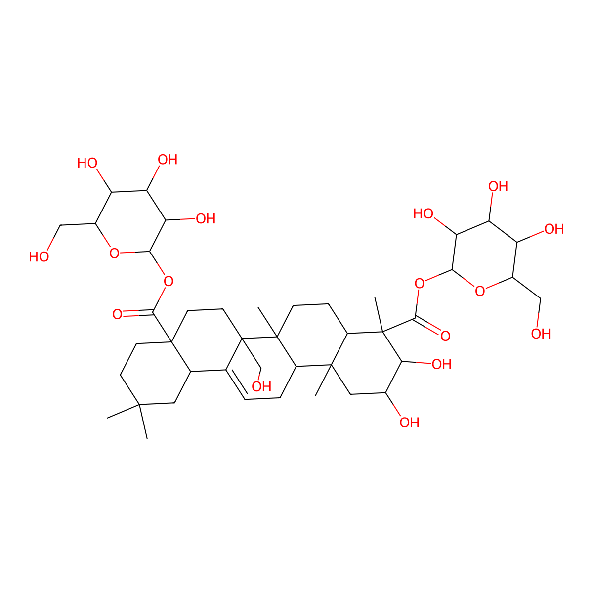 Ginseng dry extract molecular structure, CAS 50647-08-0