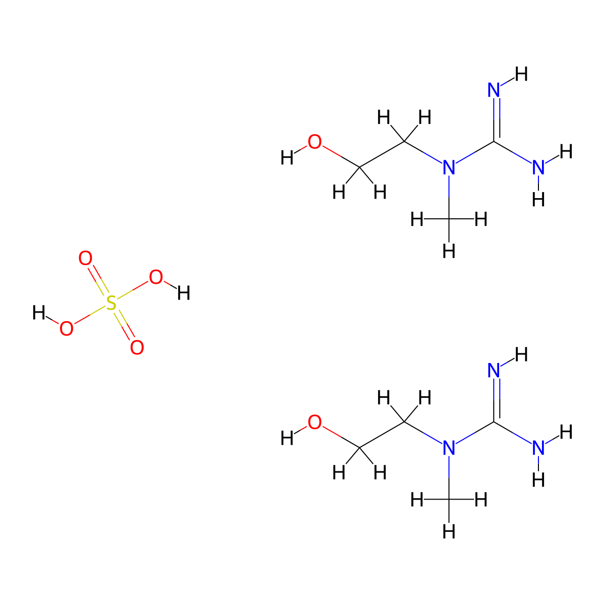 Creatinol sulfate molecular structure, CAS 50648-53-8