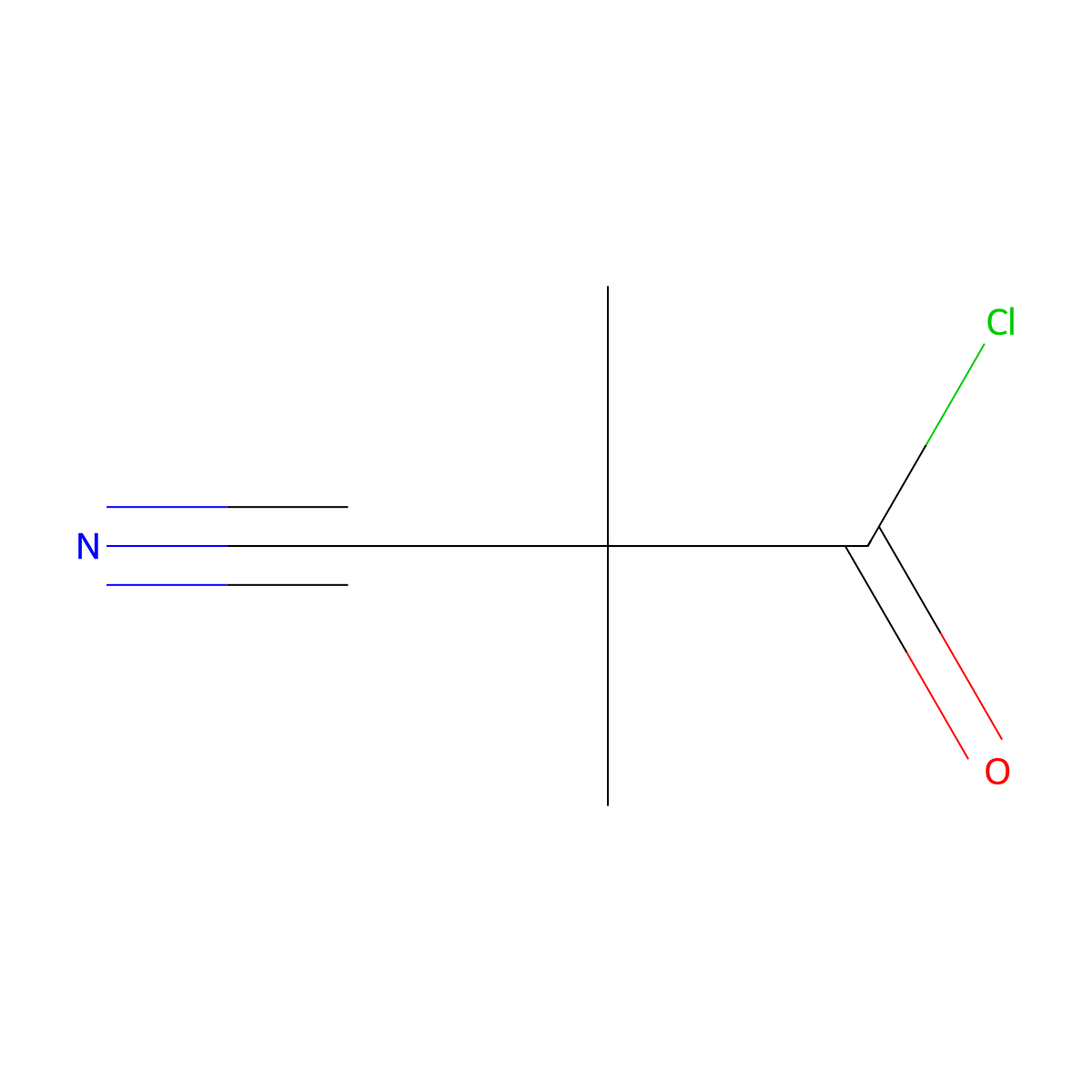 2-Cyano-2-methylpropanoyl chloride molecular structure, CAS 50648-67-4