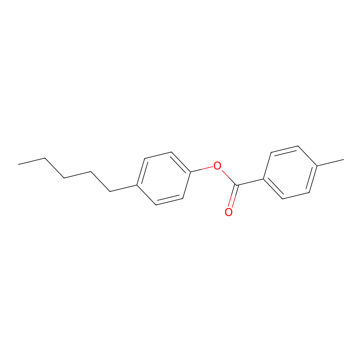 4-Pentylphenyl p-toluate molecular structure, CAS 50649-59-7