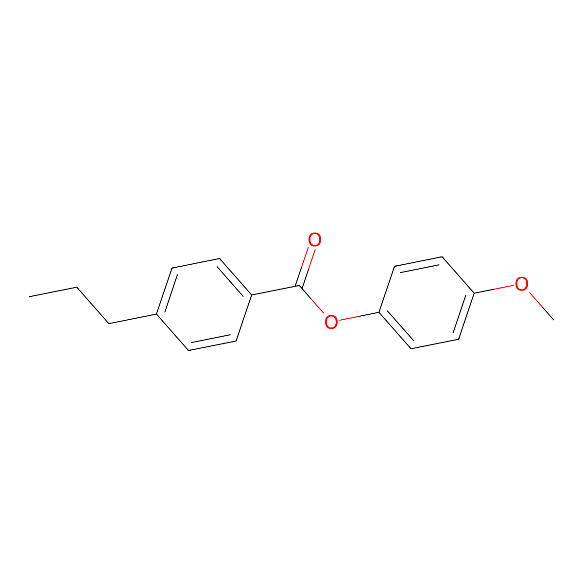 4-Methoxyphenyl 4-propylbenzoate molecular structure, CAS 50649-61-1