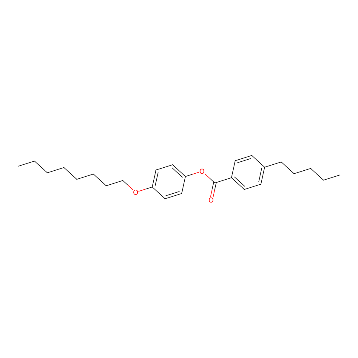 4-(Octyloxy)phenyl 4-pentylbenzoate molecular structure, CAS 50649-64-4