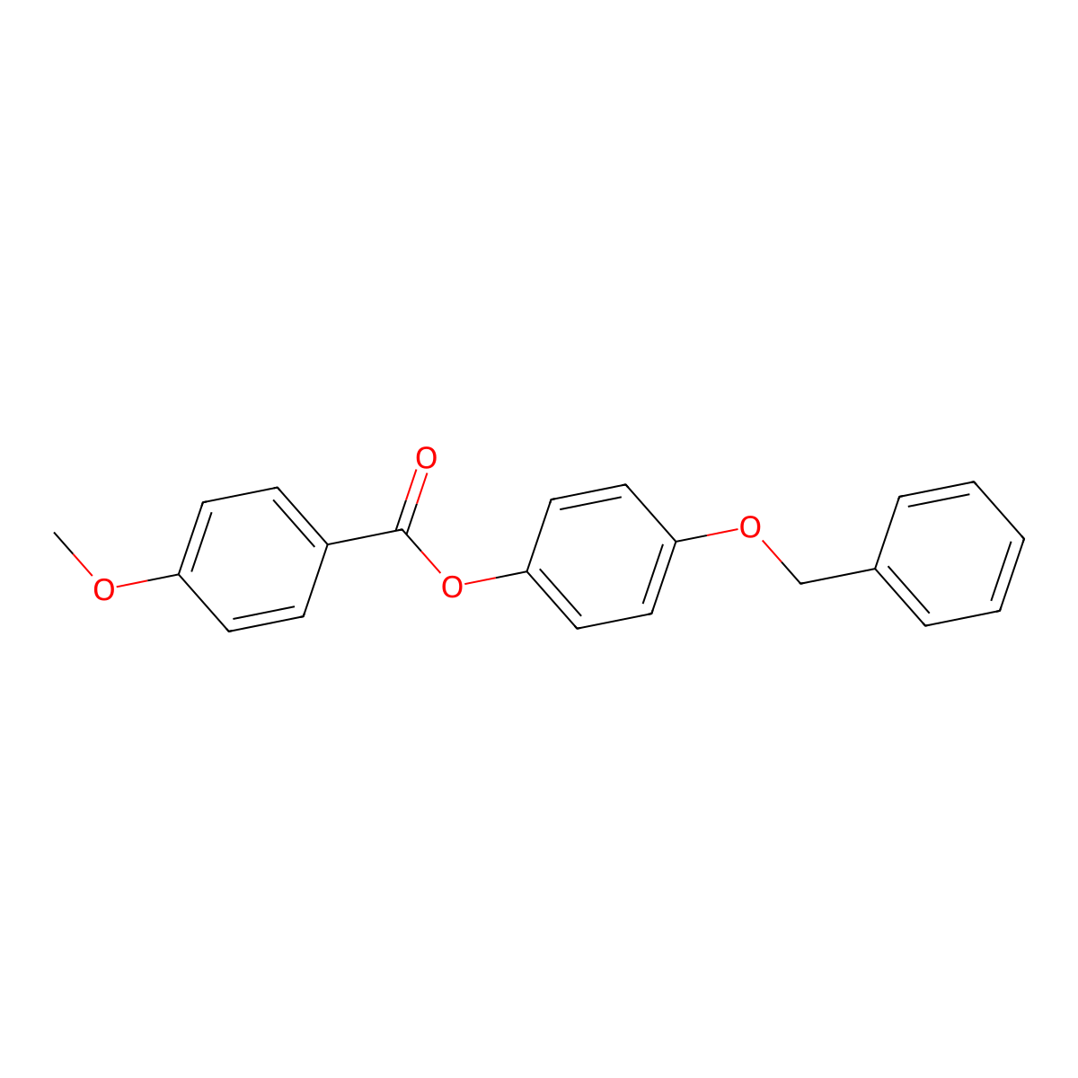 (4-Phenylmethoxyphenyl) 4-methoxybenzoate molecular structure, CAS 50649-79-1
