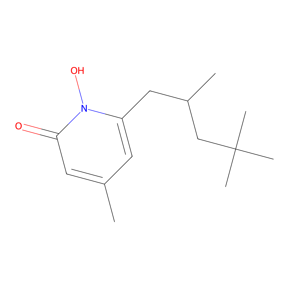 Piroctone molecular structure, CAS 50650-76-5