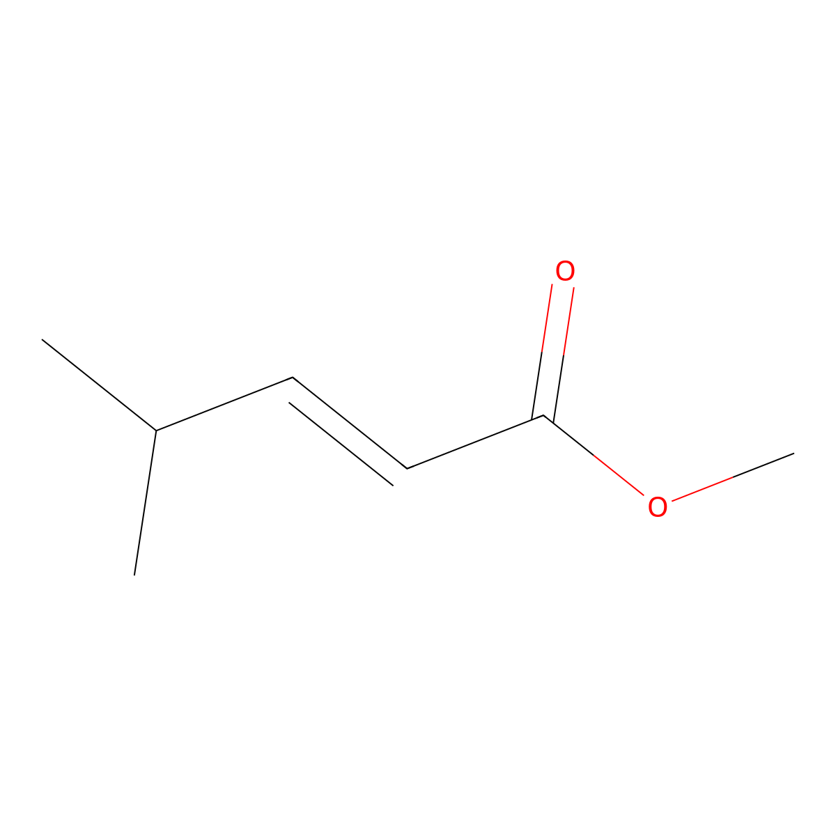 Methyl 4-methyl-2-pentenoate molecular structure, CAS 50652-78-3