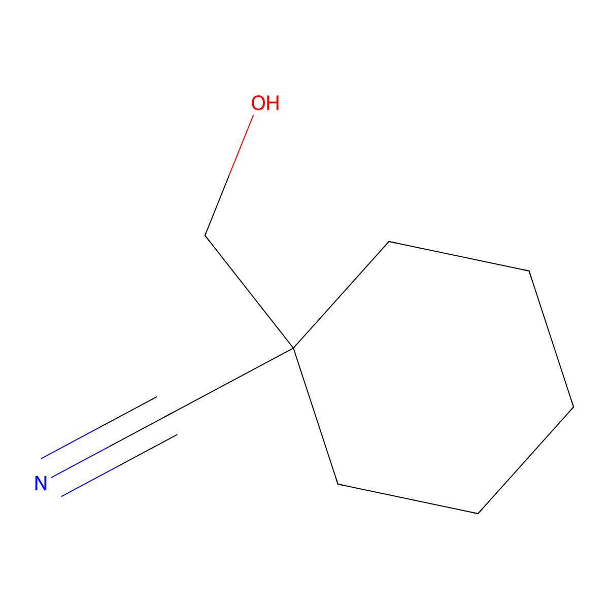 1-(Hydroxymethyl)cyclohexane-1-carbonitrile molecular structure, CAS 50654-43-8