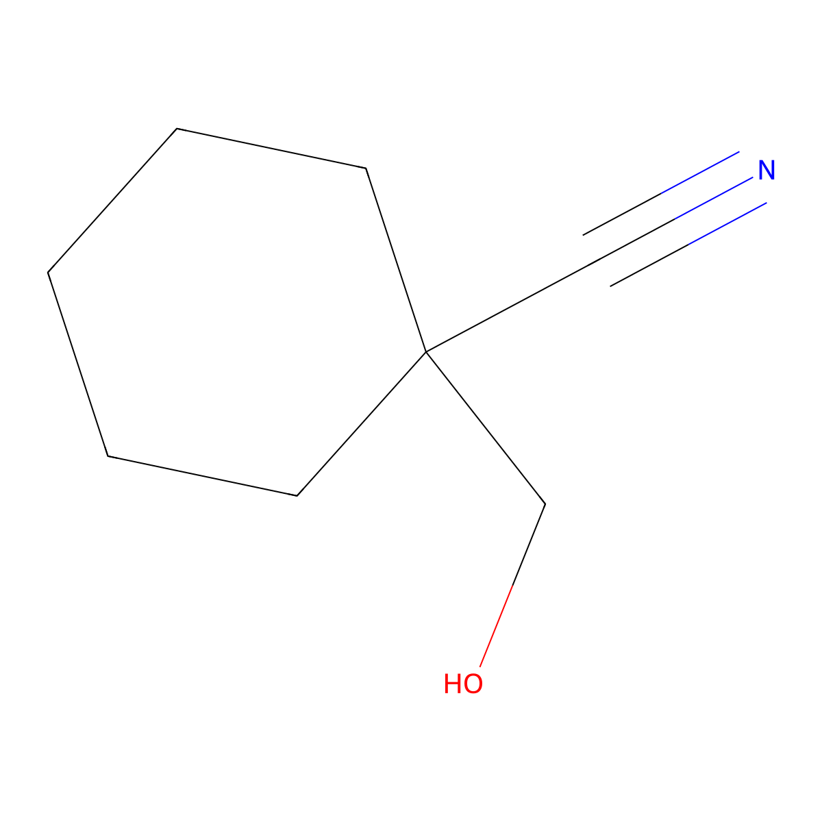 1-(Hydroxymethyl)cyclohexane-1-carbonitrile molecular structure, CAS 50654-43-8