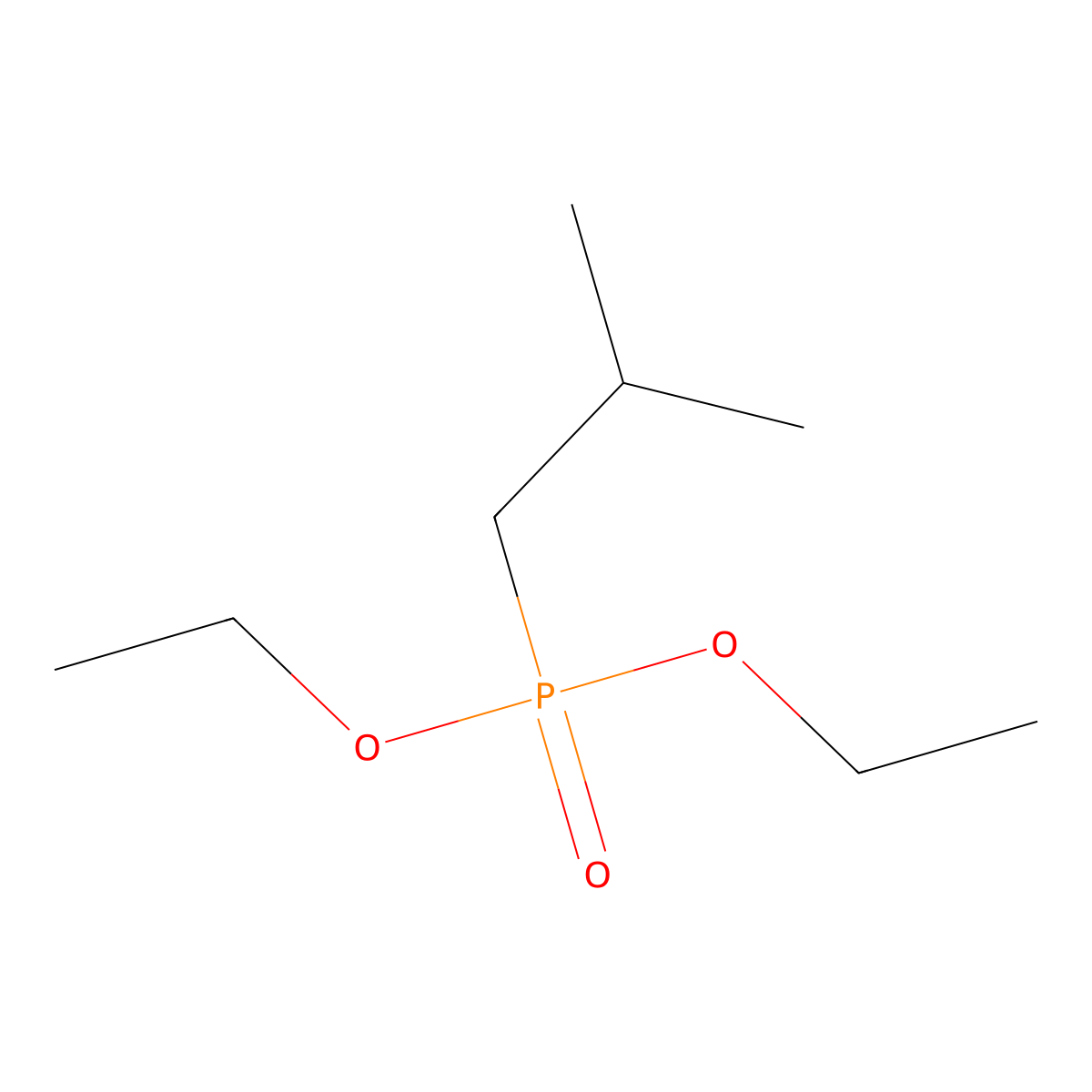 Diethyl isobutylphosphonate molecular structure, CAS 50655-63-5