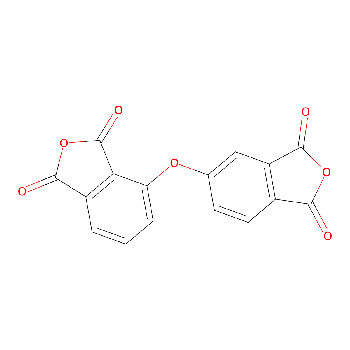 3,4'-Oxydiphthalic Anhydride molecular structure, CAS 50662-95-8