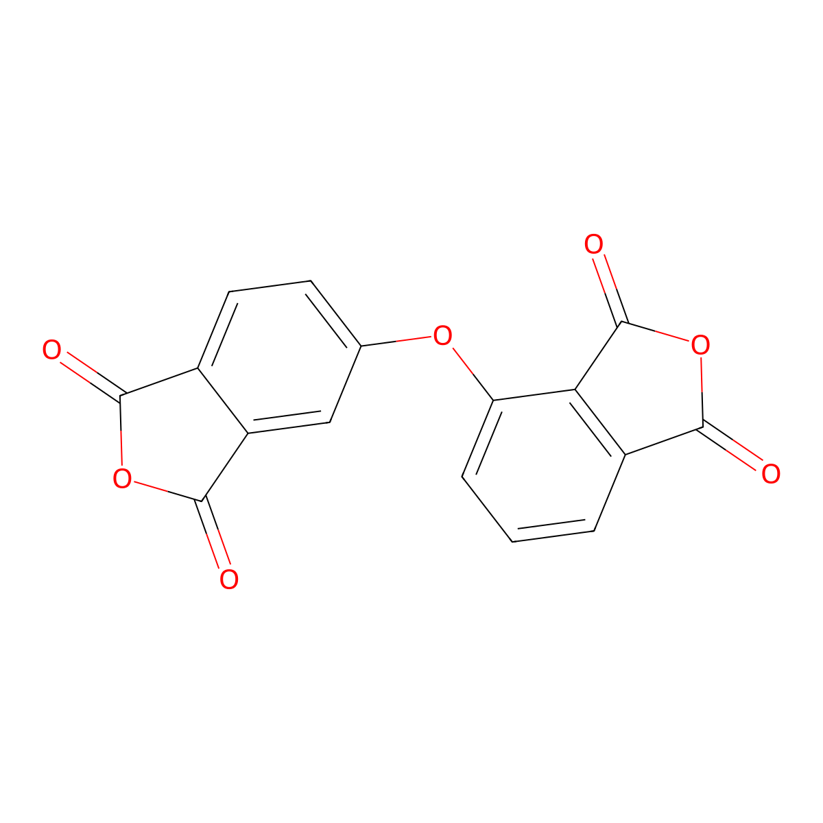 3,4'-Oxydiphthalic Anhydride molecular structure, CAS 50662-95-8